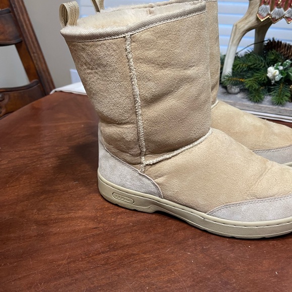 LL BEAN Wicked Good Suede Leather PULL-ON Shearling Lined WINTER BOOTS - Picture 5 of 10